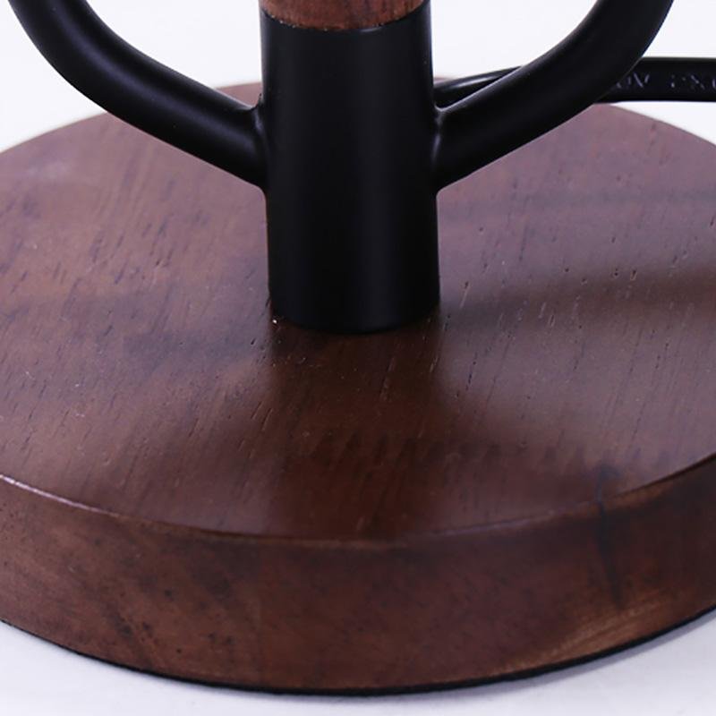 Vintage Rustic Tree Branch Table Lamp with Fabric Drum Shade