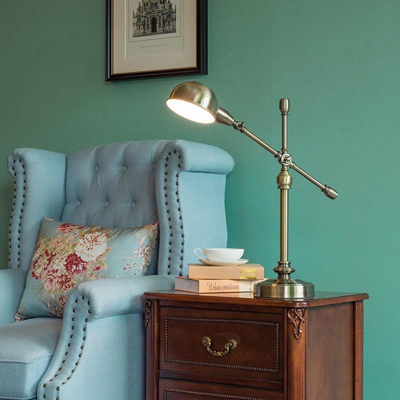 Mid-Century Modern Adjustable Desk Lamp with Flexible Arm