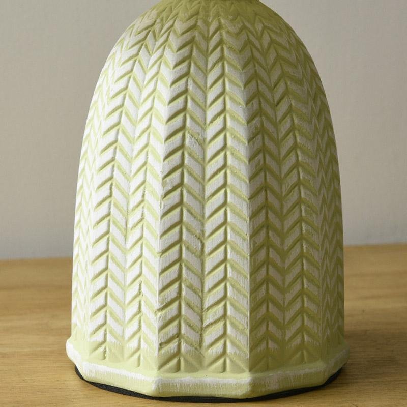 Vintage Pleated Linen Shade Ceramic Table Lamp with Floral Base