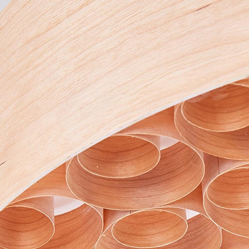 24" Drum Pendant Light Wood Farmhouse Ceiling Lighting