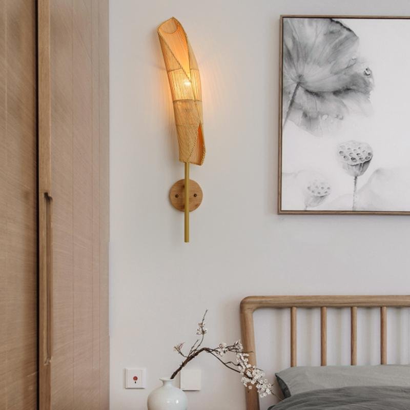 Freeform Bamboo Wall Sconce - Organic Modern Farmhouse Design