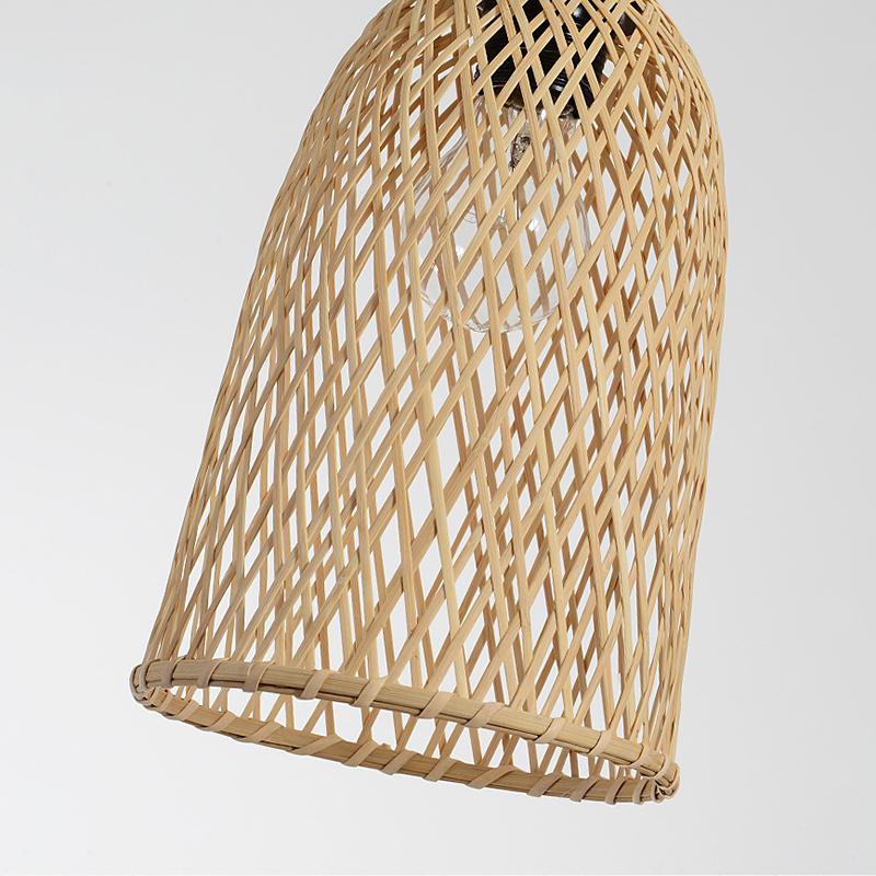 Bamboo Triple Pendant Chandelier with Branch Detail