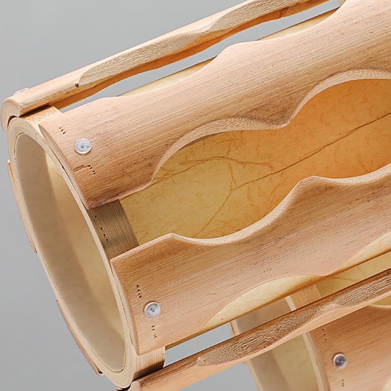 Bamboo Rustic Pendant Light with Woven Natural Design