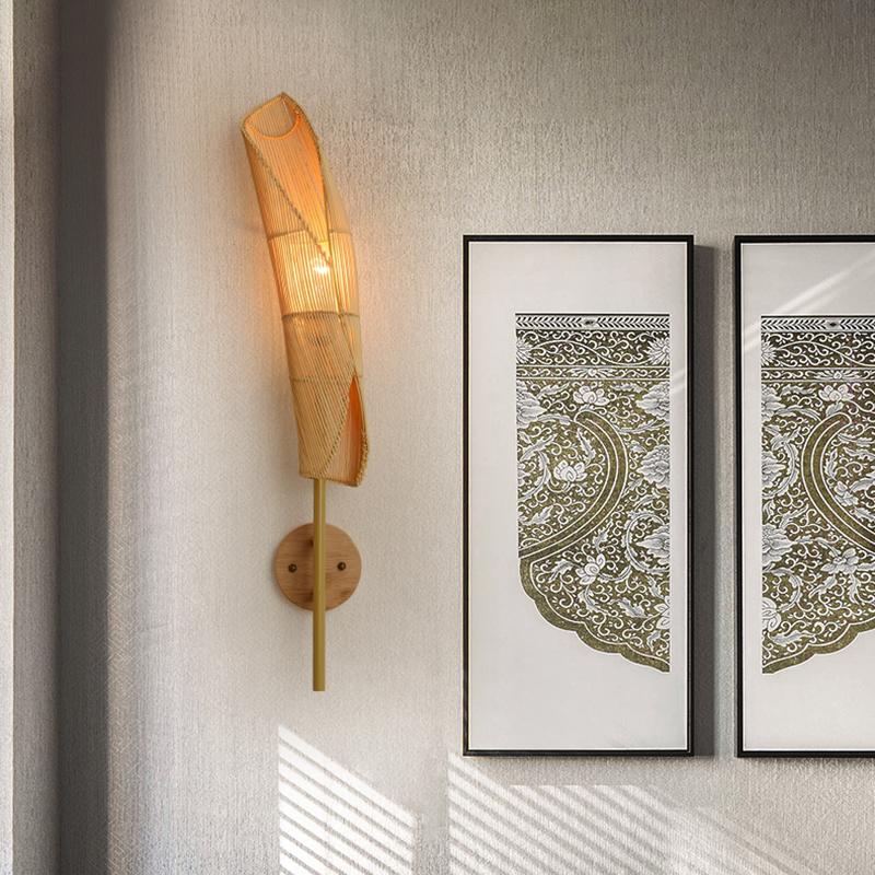 Freeform Bamboo Wall Sconce - Organic Modern Farmhouse Design