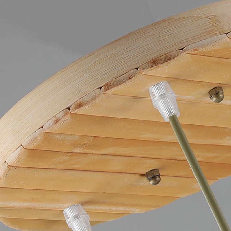 Bamboo Rustic Pendant Light with Woven Natural Design
