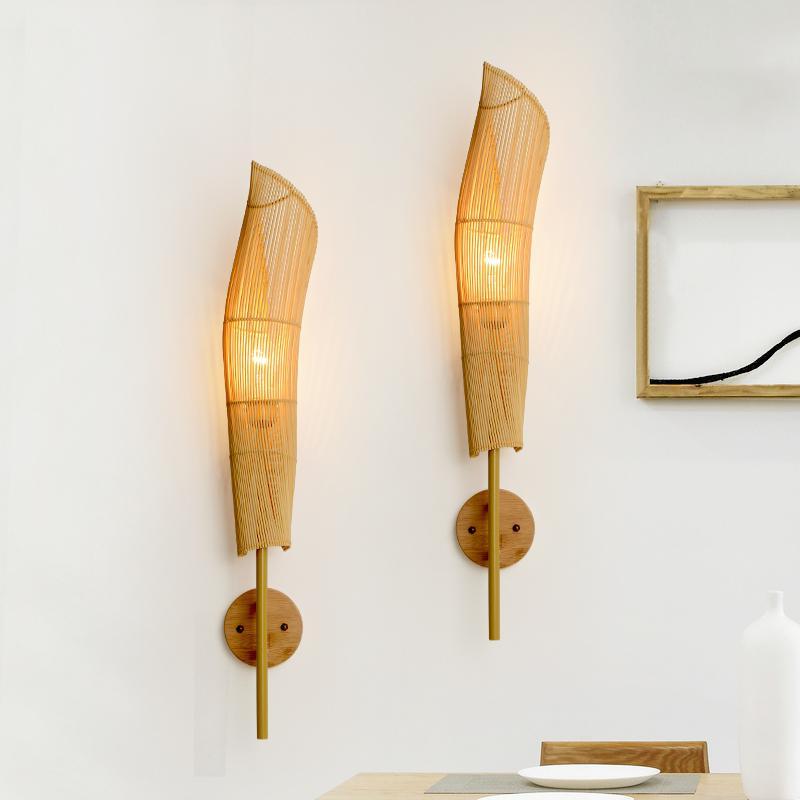 Freeform Bamboo Wall Sconce - Organic Modern Farmhouse Design