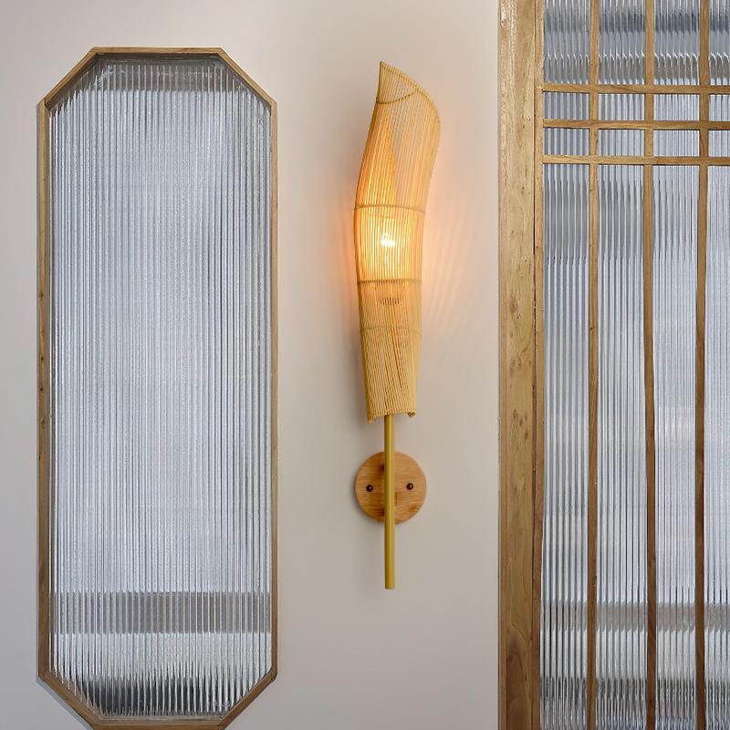 Freeform Bamboo Wall Sconce - Organic Modern Farmhouse Design
