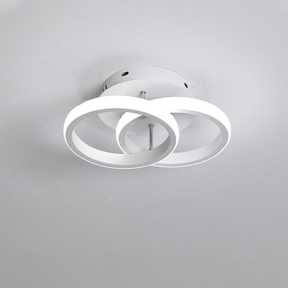 Modern Dual Circle LED Flush Mount Metal Ceiling Light