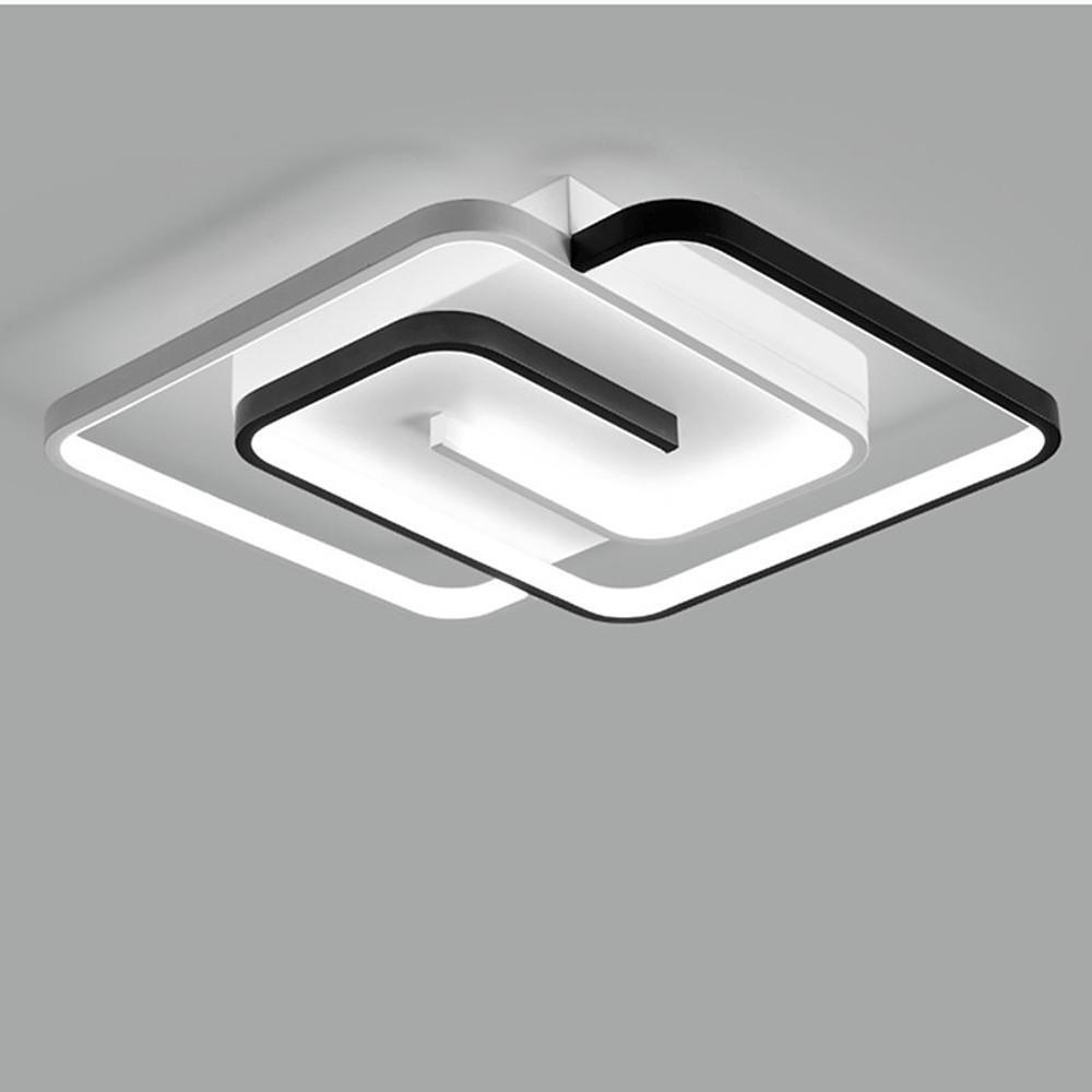 Modern Geometric LED Flush Mount Ceiling Light 18 Inch