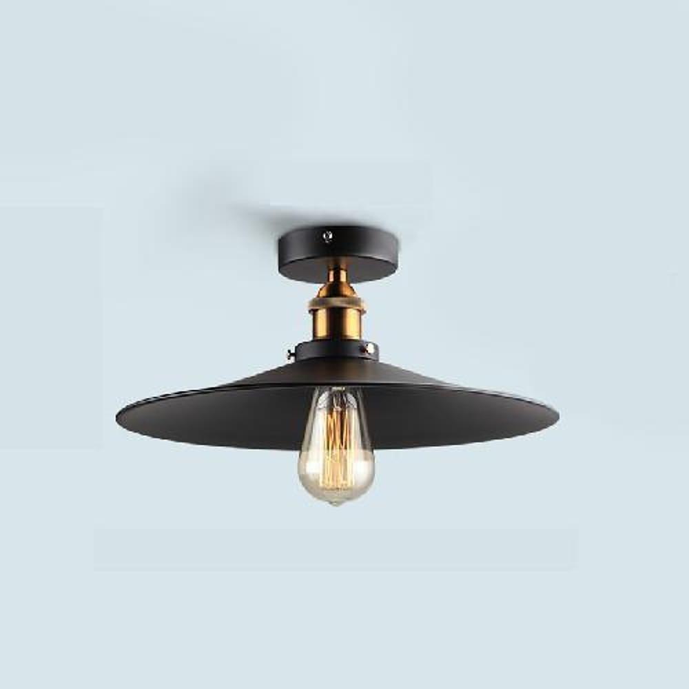 Industrial Teardrop Semi-Flush Mount Ceiling Light - Metal Fixture