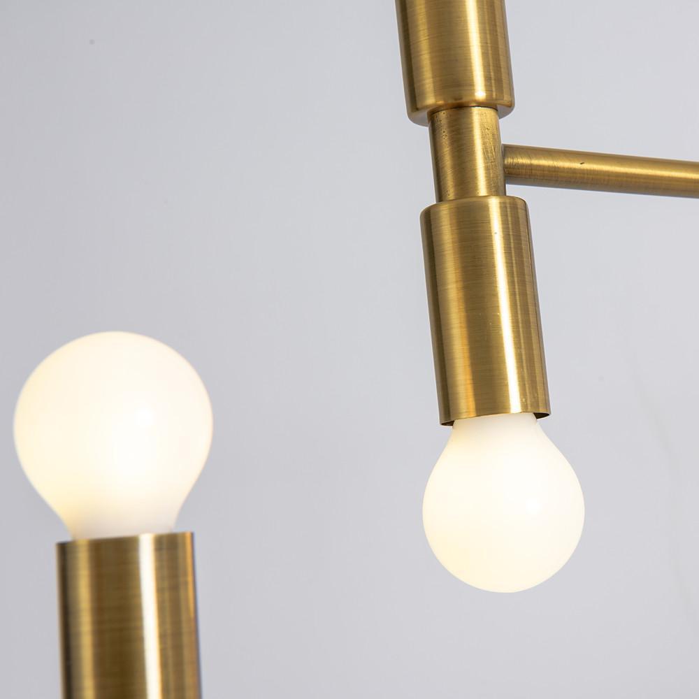 12-Light Adjustable Modern Pendant Light with Electroplated Metal