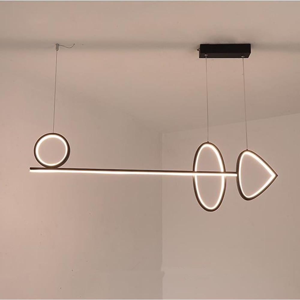 Modern Circular LED Chandelier with Artistic Line Design