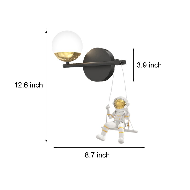 Astronaut Wall Light Modern Swing Design 3-Step Dimming Acrylic