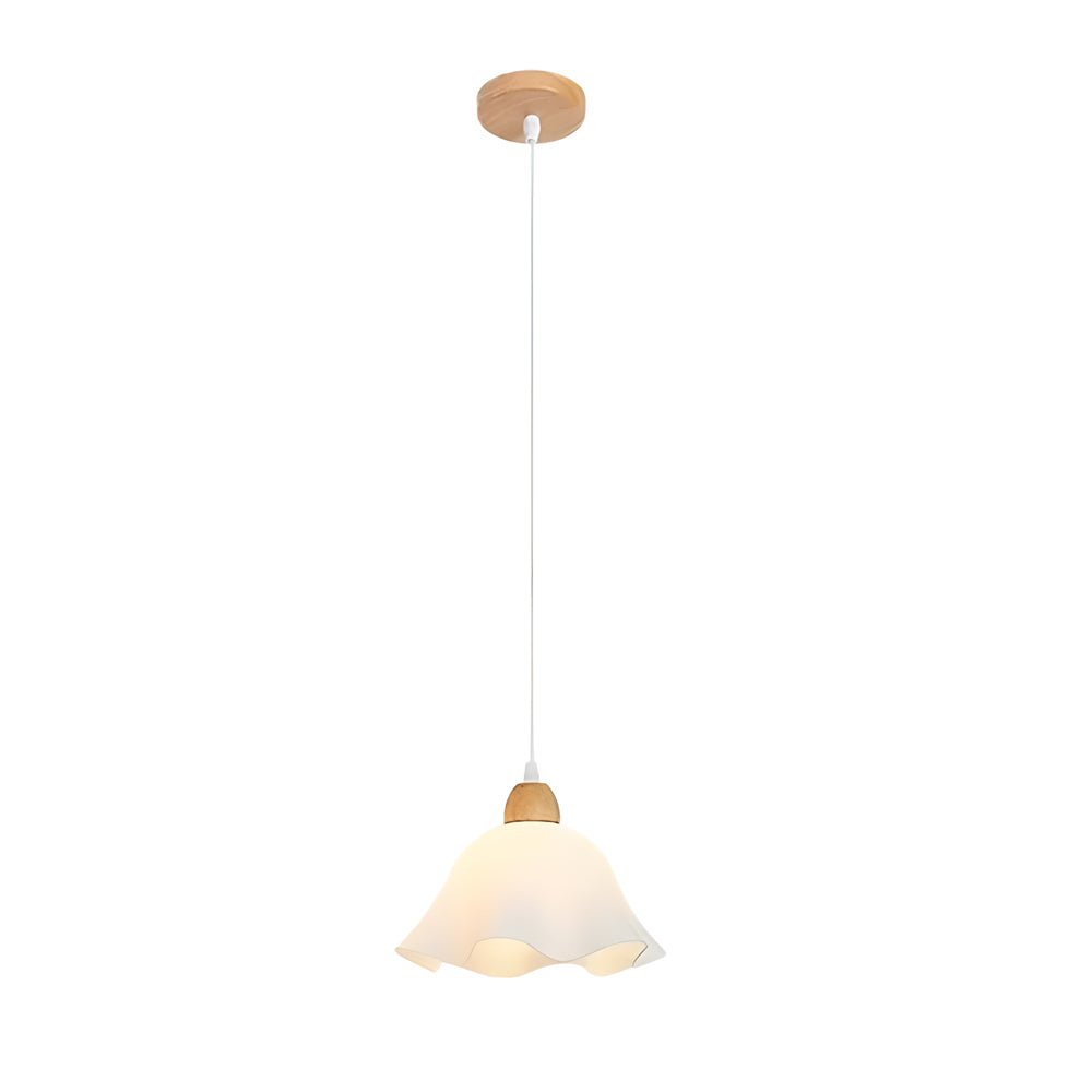 Flower Pendant Light Modern Nordic Acrylic Wood White Chandelier