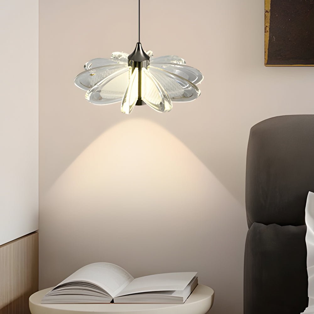 Acrylic Flower Pendant Light Modern Luxury Hanging Lamp