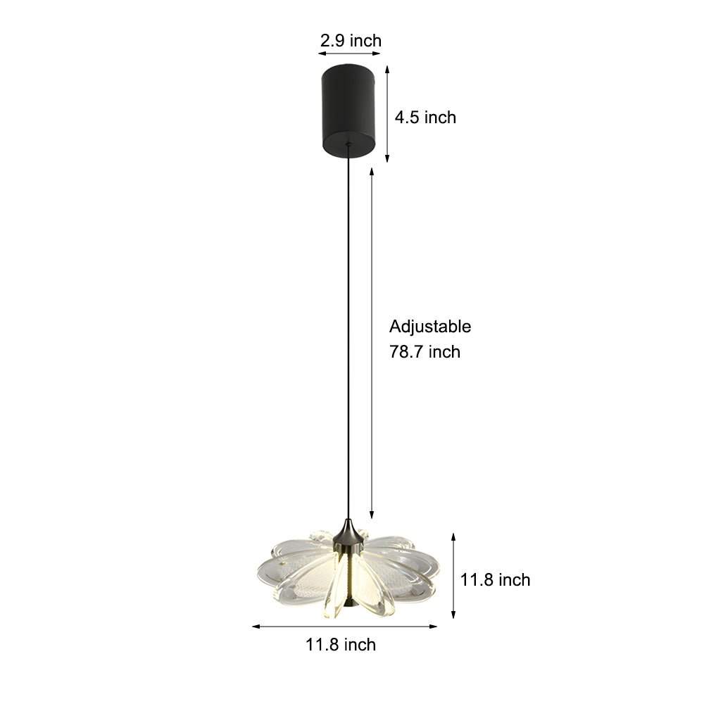 Acrylic Flower Pendant Light Modern Luxury Hanging Lamp