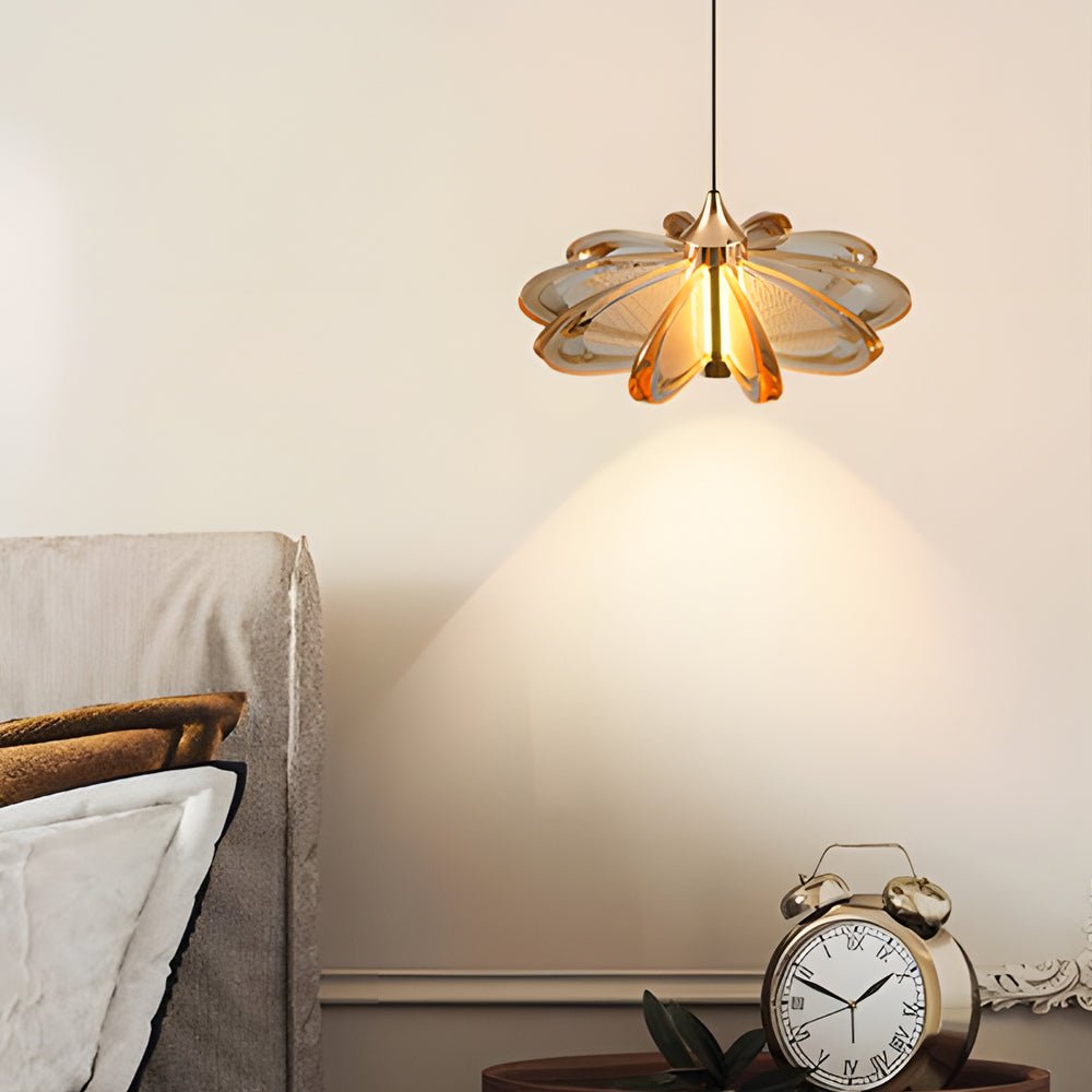 Acrylic Flower Pendant Light Modern Luxury Hanging Lamp
