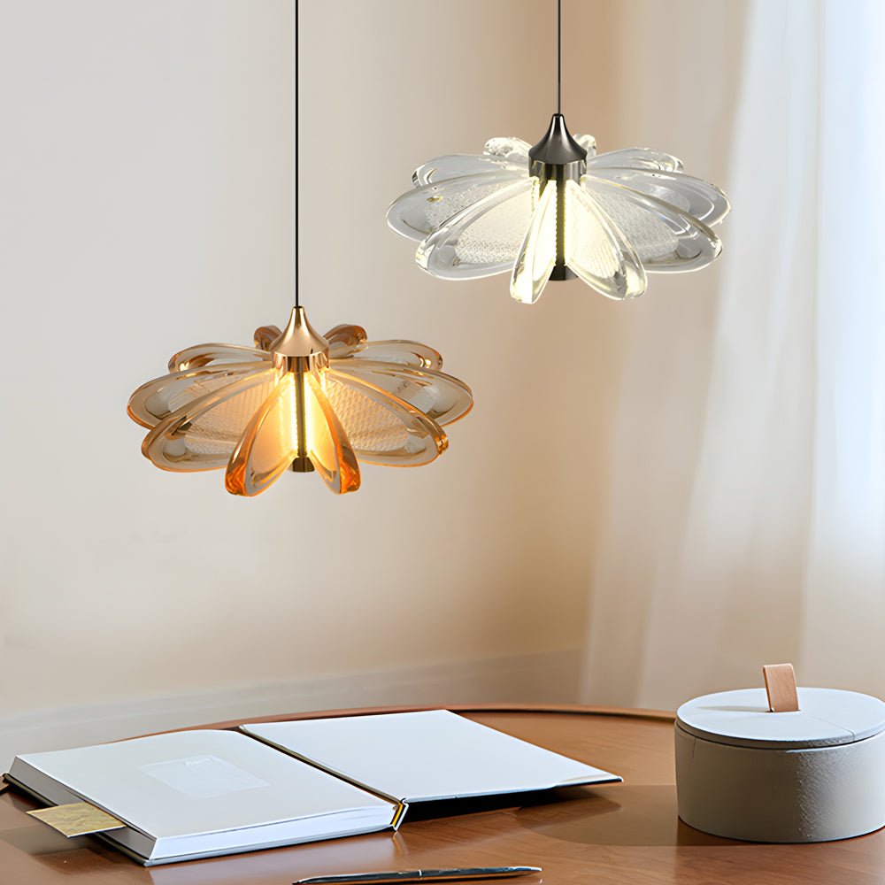 Acrylic Flower Pendant Light Modern Luxury Hanging Lamp