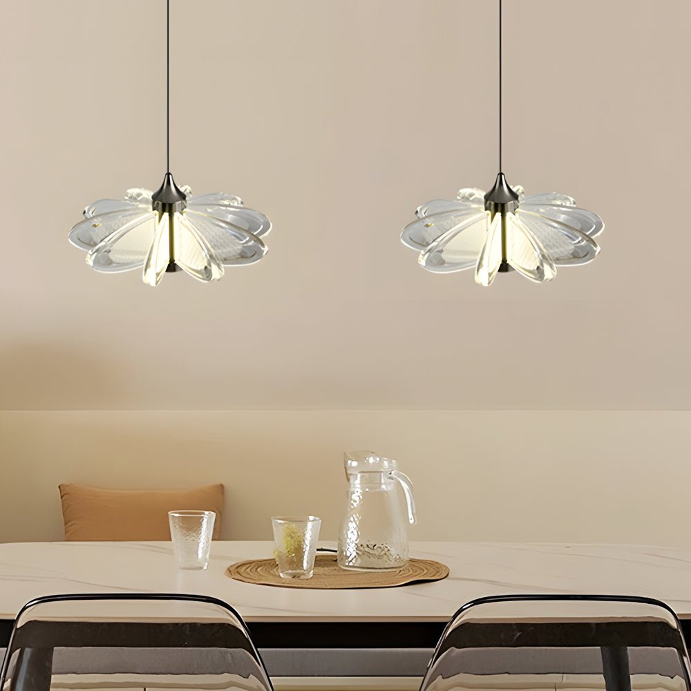 Acrylic Flower Pendant Light Modern Luxury Hanging Lamp