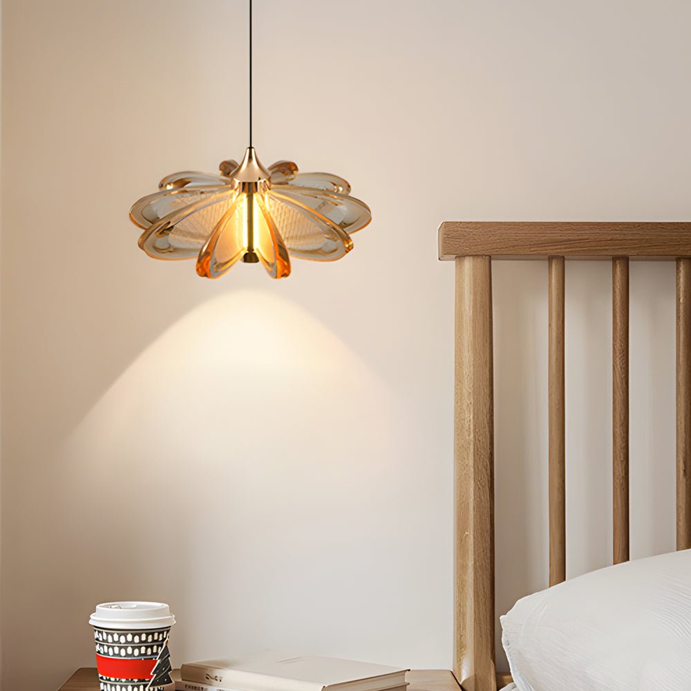 Acrylic Flower Pendant Light Modern Luxury Hanging Lamp