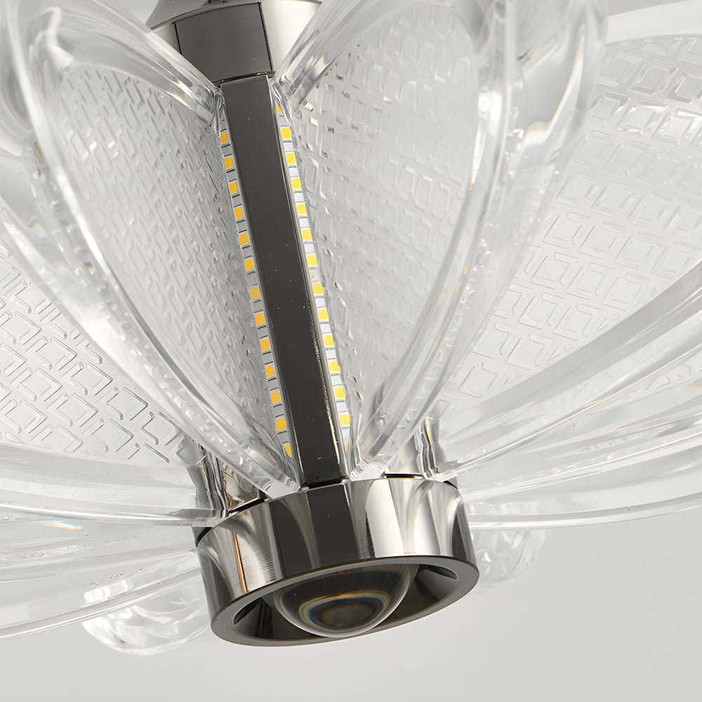 Acrylic Flower Pendant Light Modern Luxury Hanging Lamp