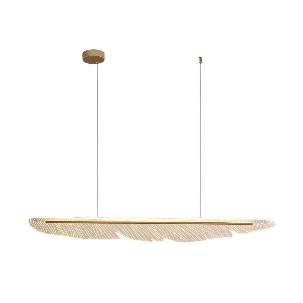 Modern Acrylic Feather Leaf LED Chandelier with 3-Step Dimming