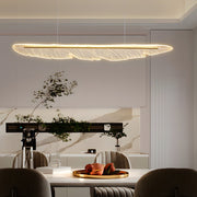 Modern Acrylic Feather Leaf LED Chandelier with 3-Step Dimming
