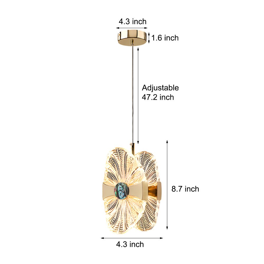 Modern Lotus Leaf Acrylic Pendant Light with 3-Step Dimming