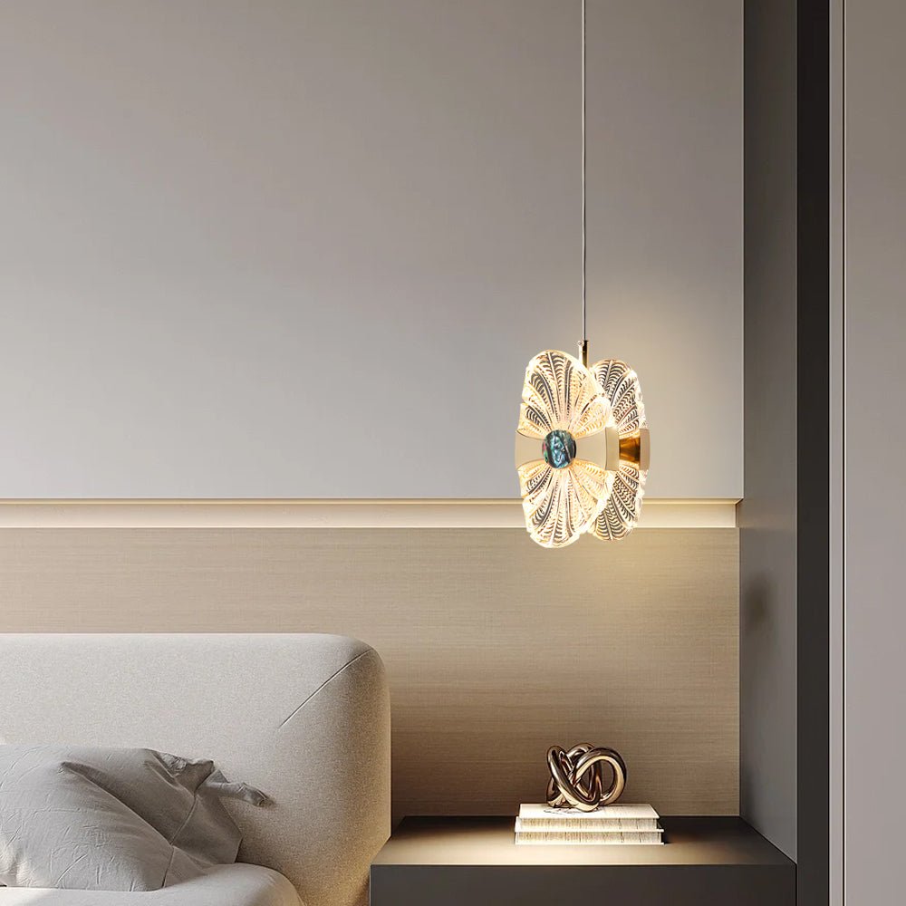 Modern Lotus Leaf Acrylic Pendant Light with 3-Step Dimming