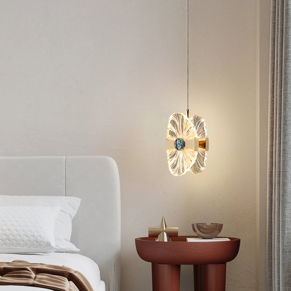 Modern Lotus Leaf Acrylic Pendant Light with 3-Step Dimming