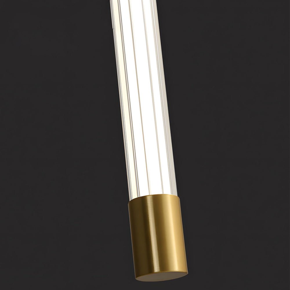 Modern Acrylic Tube Linear LED Wall Sconce - Gold & Black
