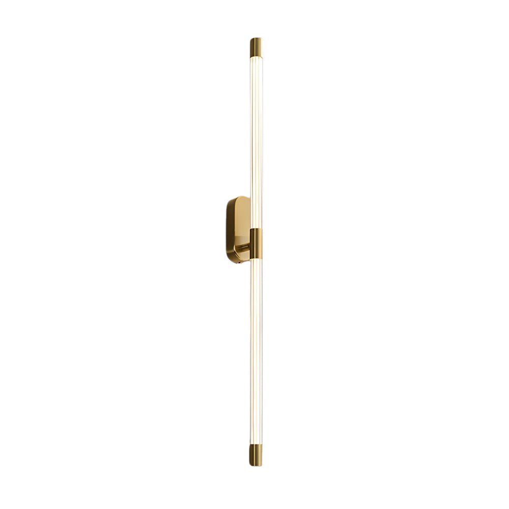 Modern Acrylic Tube Linear LED Wall Sconce - Gold & Black
