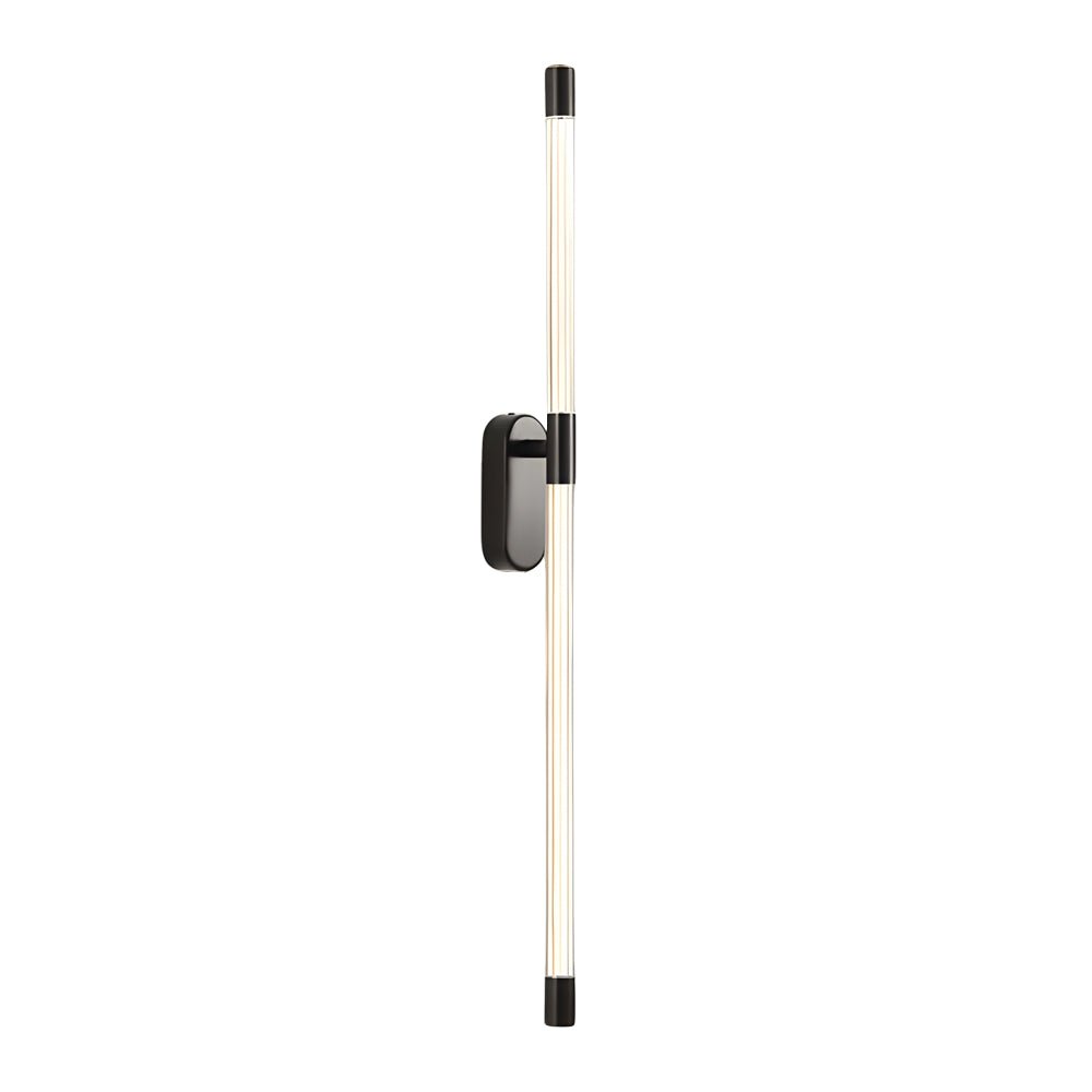 Modern Acrylic Tube Linear LED Wall Sconce - Gold & Black