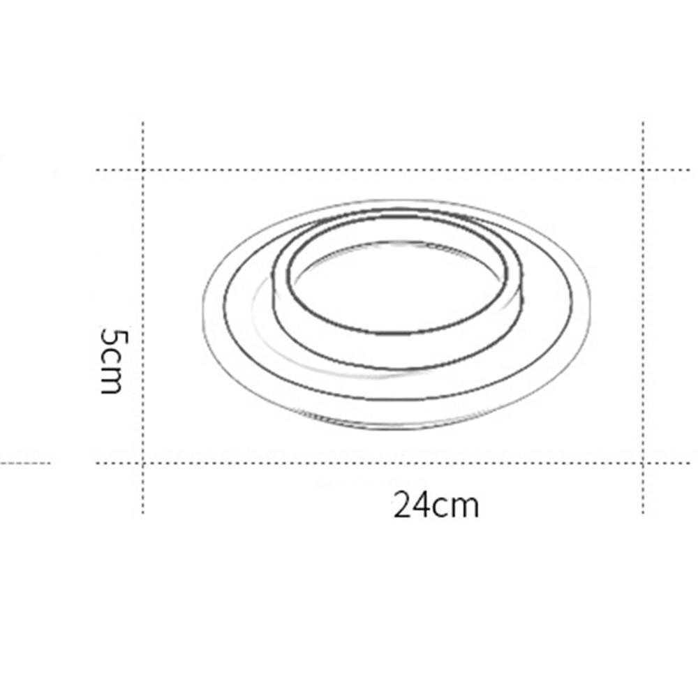 Dual Circle LED Flush Mount Ceiling Light Modern Metal Fixture