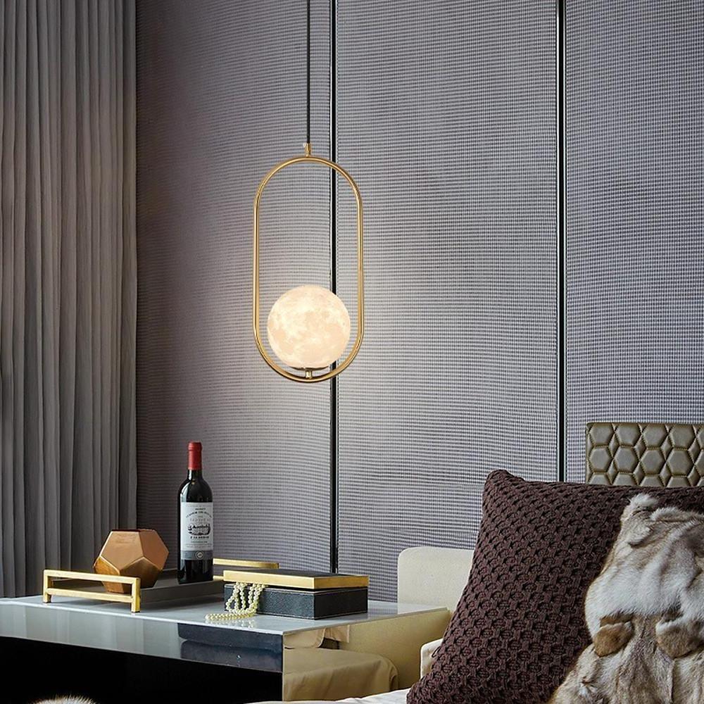 Modern Oval Pendant Light with Acrylic Shade - LED 5W