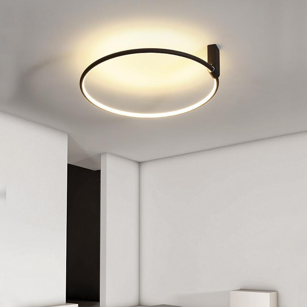 Modern Abstract Dual Circle LED Flush Mount Ceiling Light