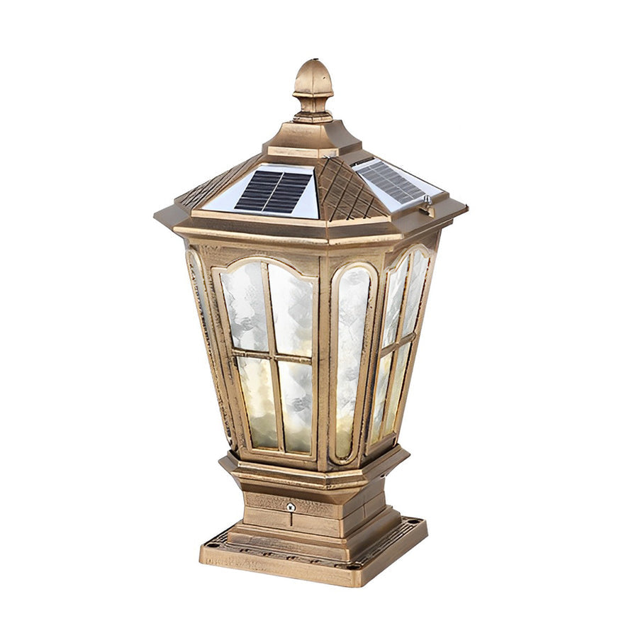 Modern Solar Powered Fence Post Light with Dual Power Options