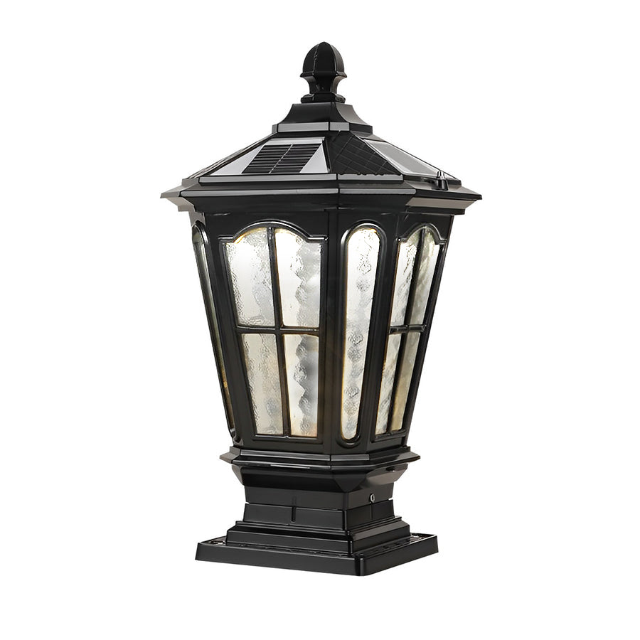 Modern Solar Powered Fence Post Light with Dual Power Options