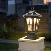 Modern Solar Powered Fence Post Light with Dual Power Options