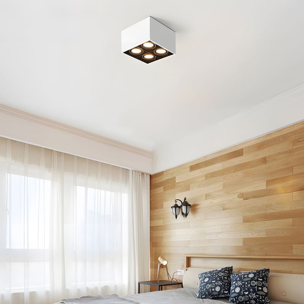 Adjustable 4-Head LED Flush Mount Cube Ceiling Spotlights