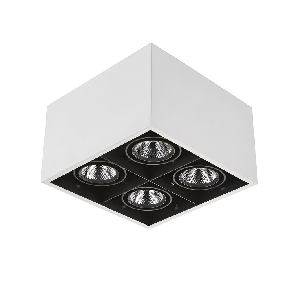 Adjustable 4-Head LED Flush Mount Cube Ceiling Spotlights