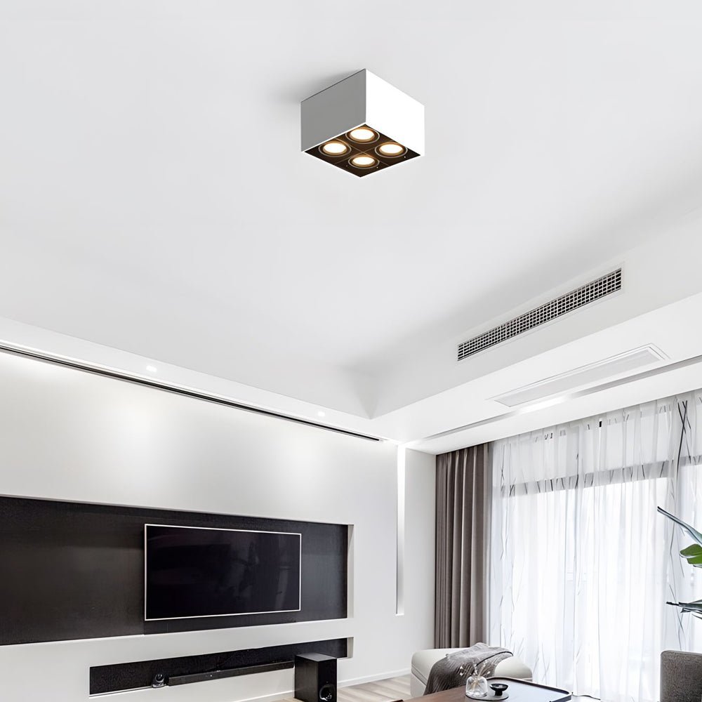 Adjustable 4-Head LED Flush Mount Cube Ceiling Spotlights