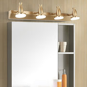 Adjustable Gold Vanity Light with 180° Rotatable Heads - 3/4 Light