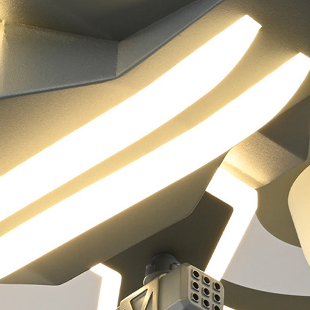 Fighter Jet Ceiling Fan Light with Inbuilt LED for Kids Room