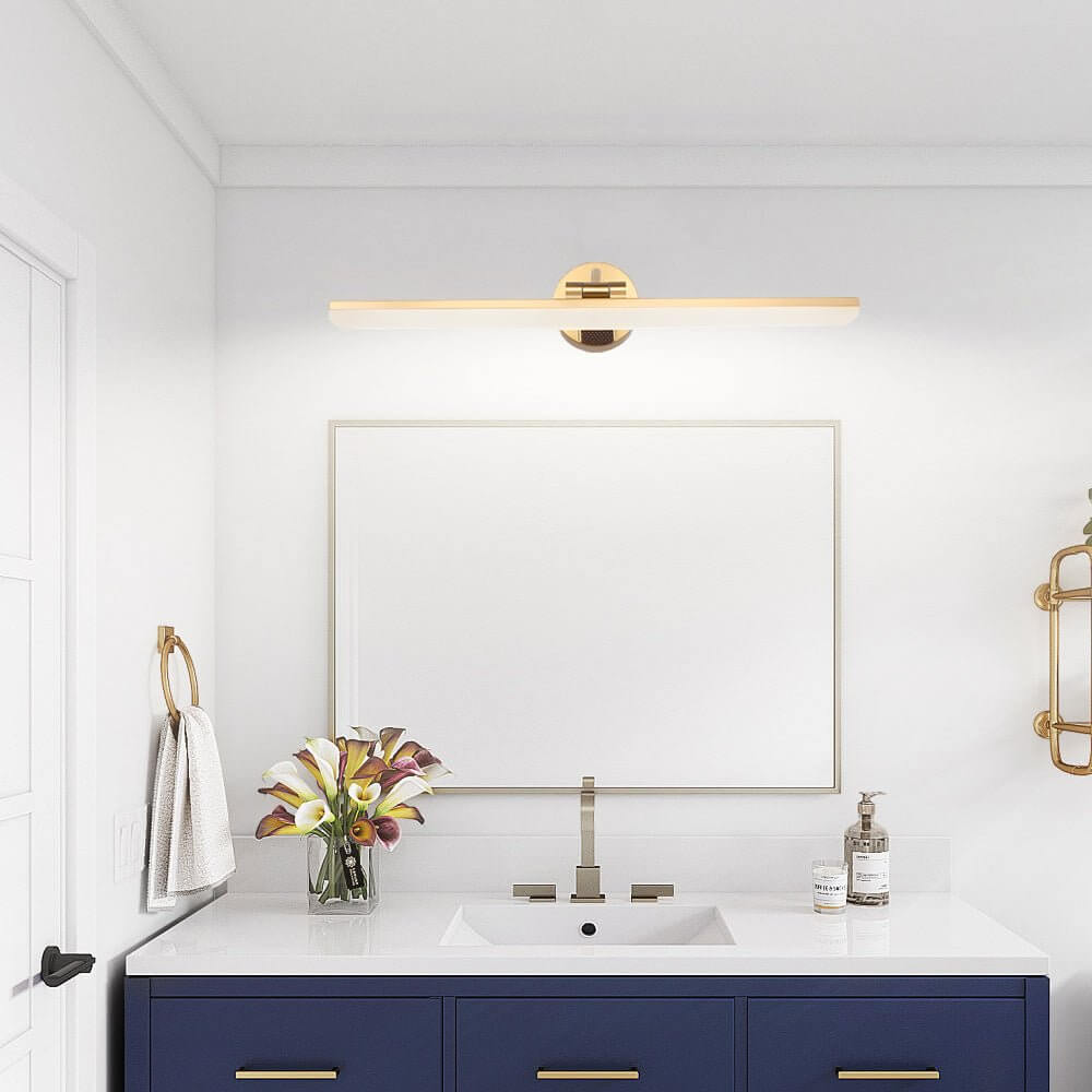 Modern LED Rotatable Bathroom Vanity Light Bar in Gold & Black