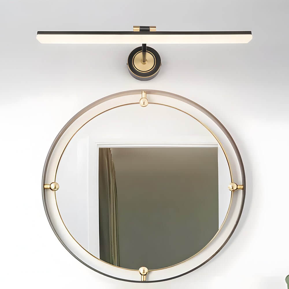 Modern LED Rotatable Bathroom Vanity Light Bar in Gold & Black