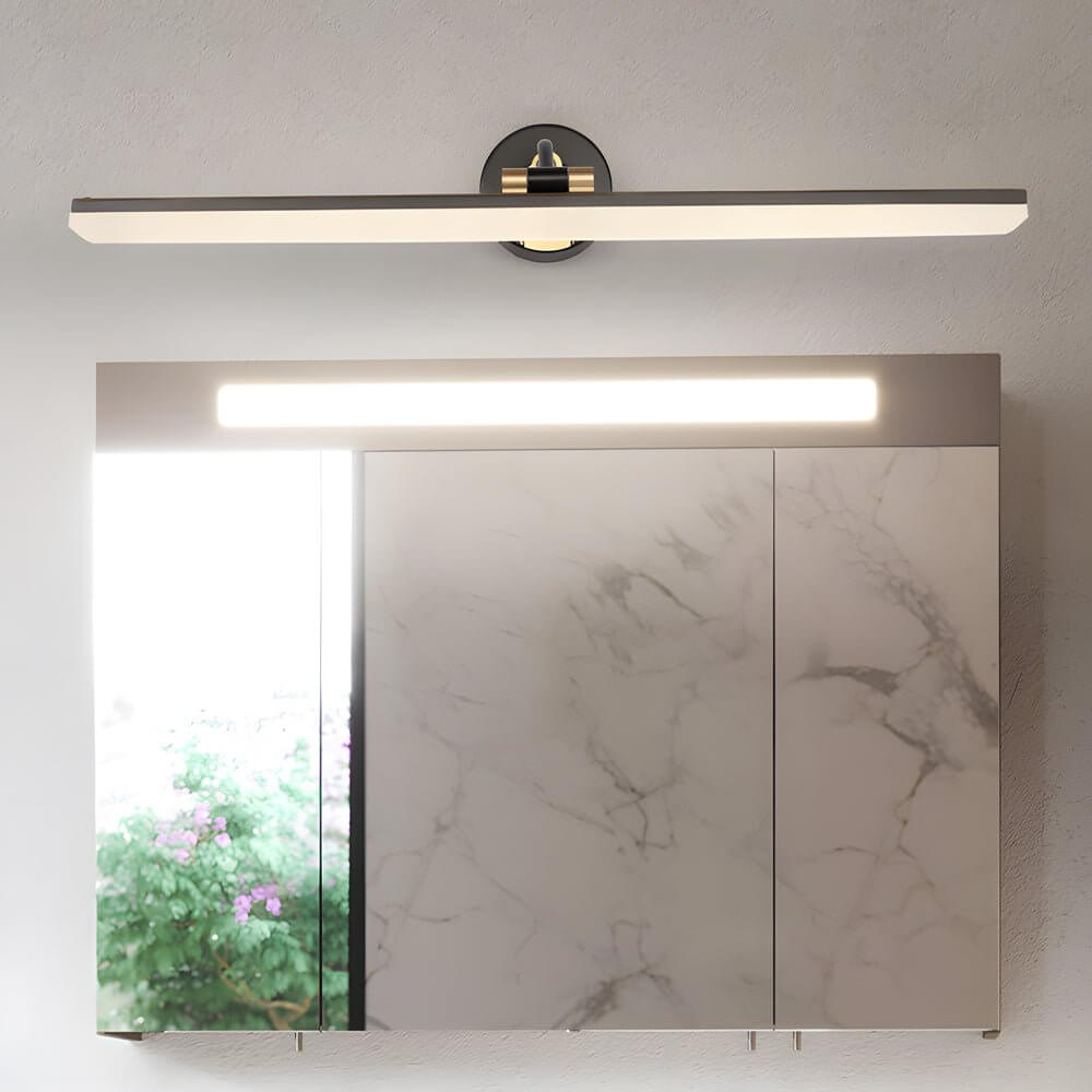 Modern LED Rotatable Bathroom Vanity Light Bar in Gold & Black