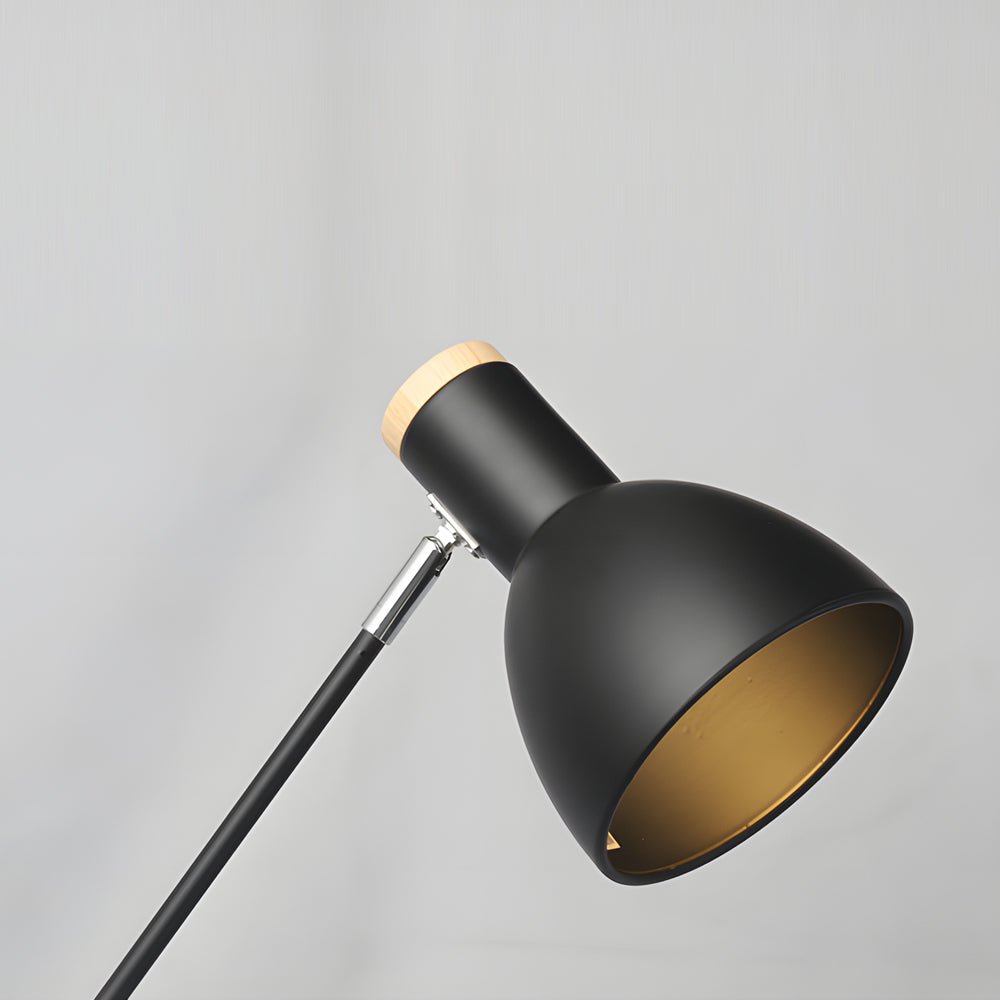 Adjustable Wood & Metal Desk Lamp Modern Reading Light