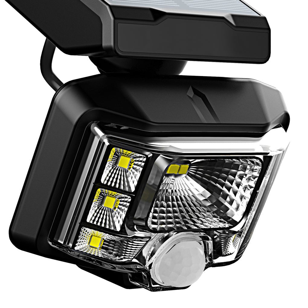 Solar Motion Sensor Wall Light Adjustable Outdoor LED Spotlight