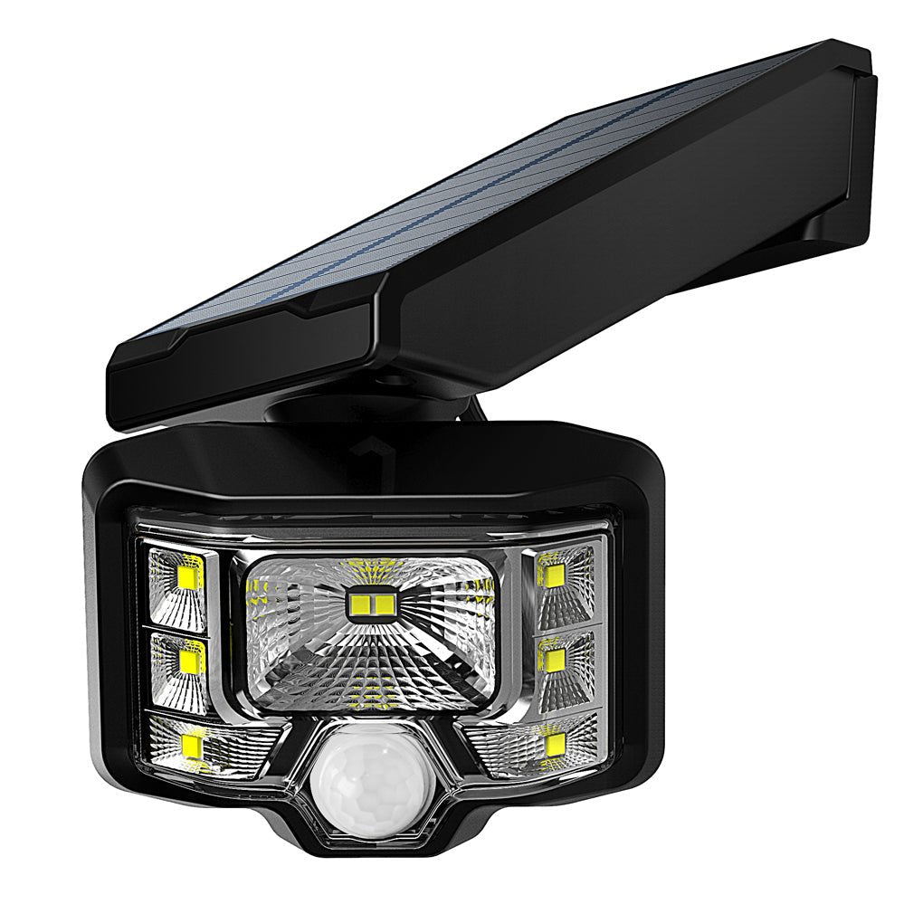 Solar Motion Sensor Wall Light Adjustable Outdoor LED Spotlight